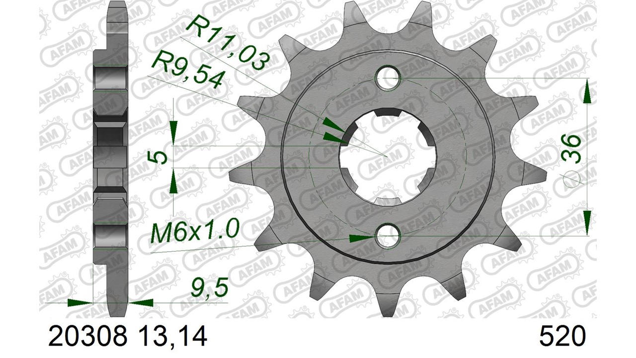 AFAM Standard Stahlritzel vorne 20308520