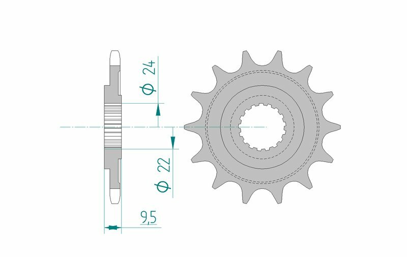 AFAM Stahl Standard Ritzel vorne - 520