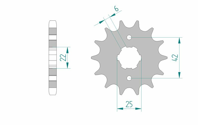 AFAM Stahl Standard Ritzel vorne - 530