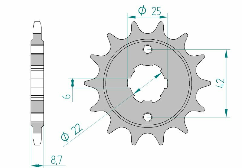 AFAM Stahl Standard Ritzel vorne - 520