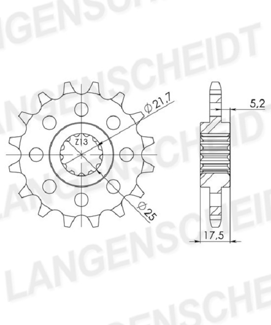 Ritzel Supersprox 525 - 16Z CST-297:16|feinverzahnt 21,4/25,0
