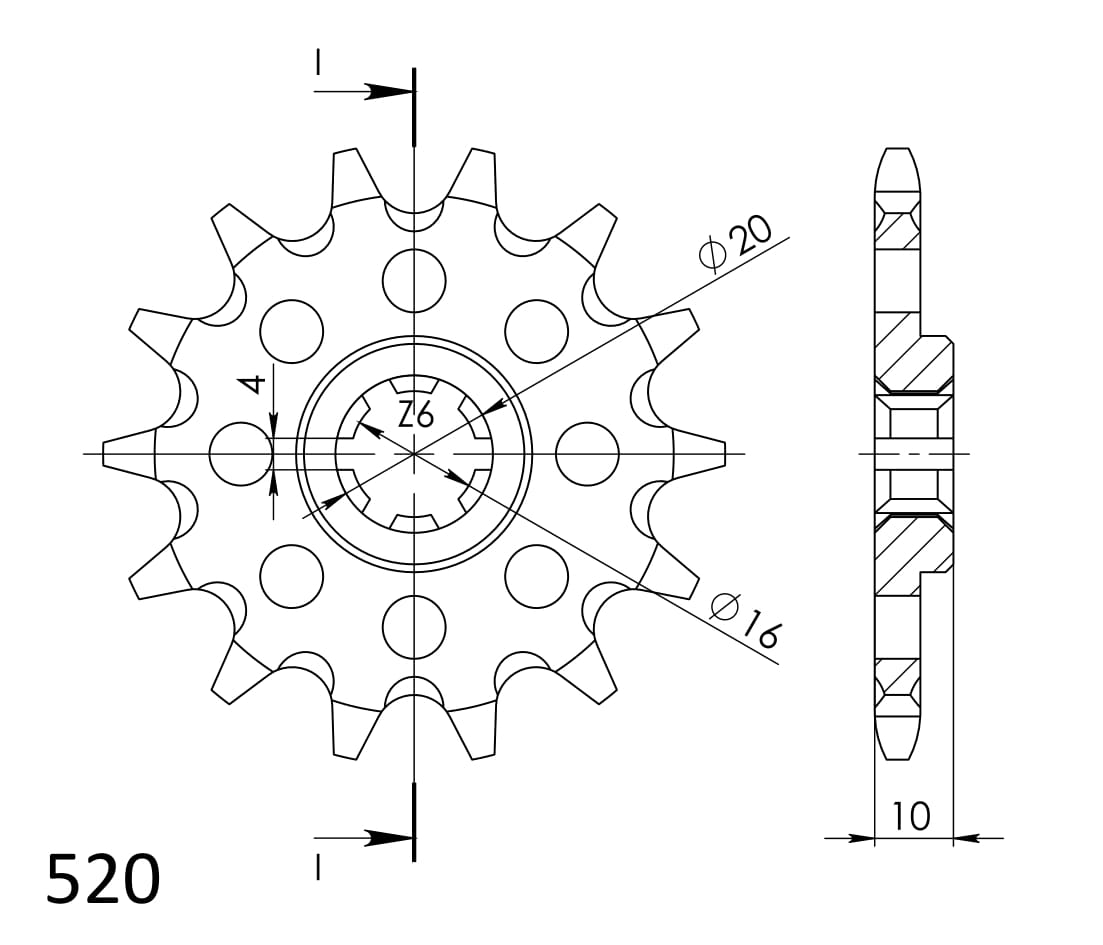 Ritzel Supersprox 520 - 14Z CST-411:14