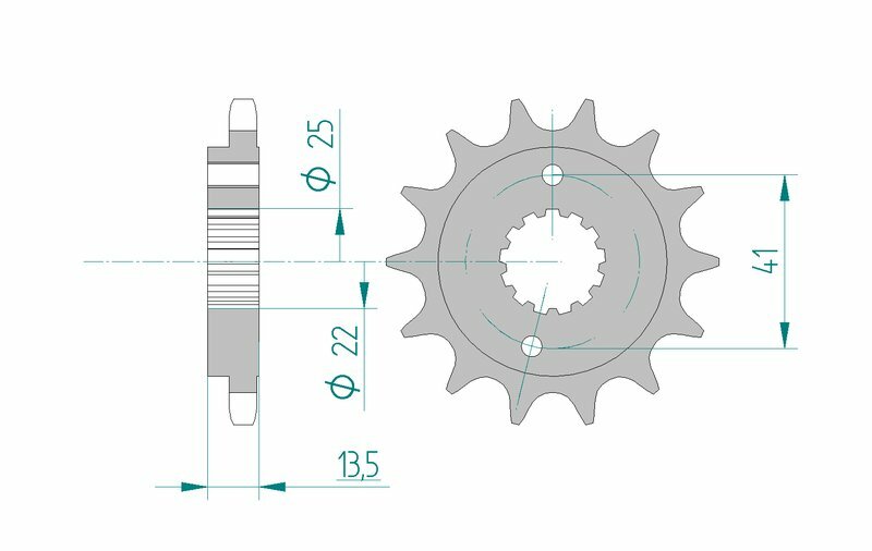 AFAM Stahl Standard Ritzel vorne - 525