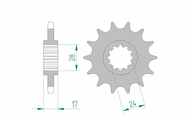 AFAM Stahl Standard Ritzel vorne - 525
