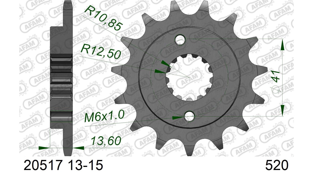 AFAM Stahl Standard Ritzel vorne - 520