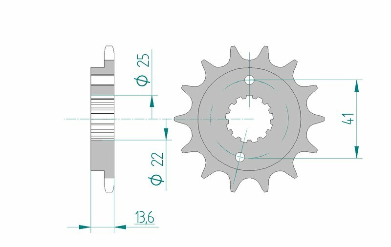 AFAM Stahl Standard Ritzel vorne - 520