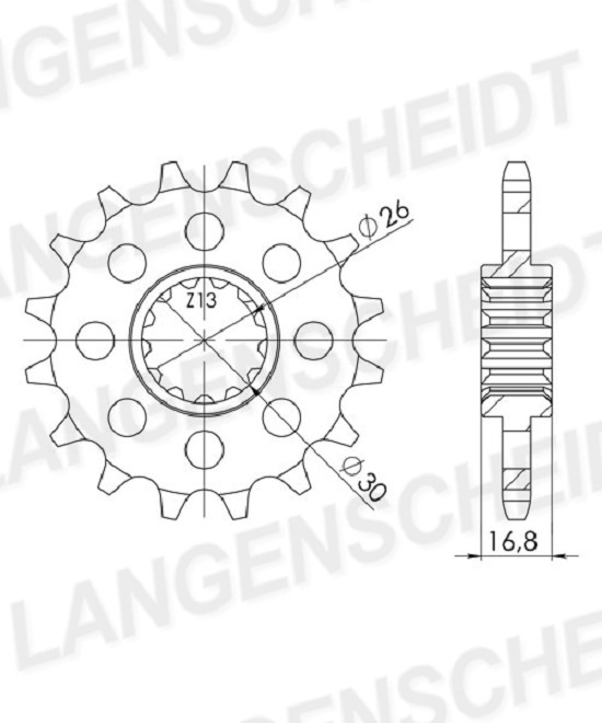 Ritzel Supersprox 525 - 14Z CST-1370:14|feinverzahnt 26,0/30,0