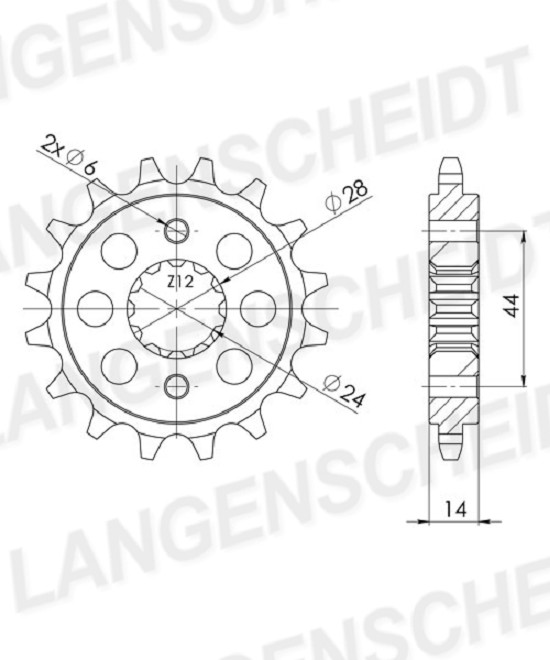 Ritzel Supersprox 525 - 17Z CST-1372:17|feinverzahnt 24,0/28,0