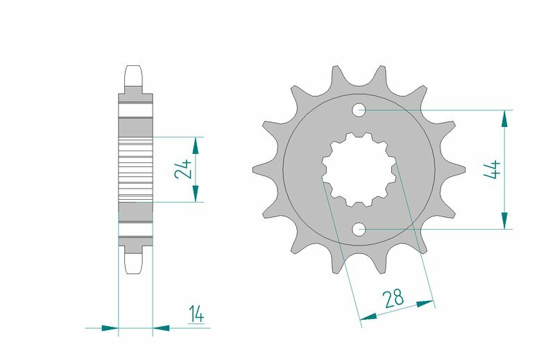 AFAM Stahl Standard Ritzel vorne - 525
