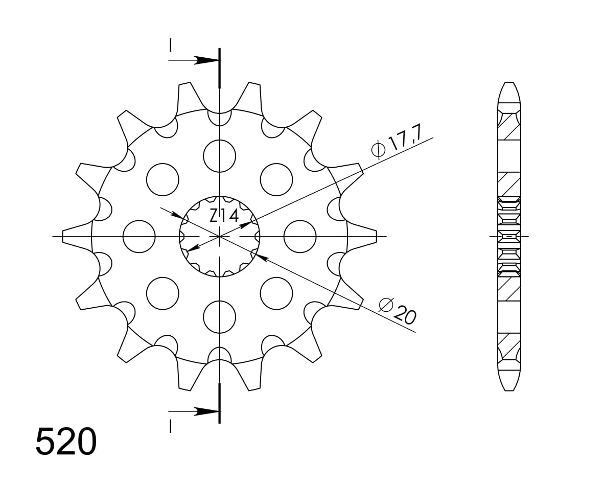 Ritzel Supersprox 520 - 14Z CST-564:14