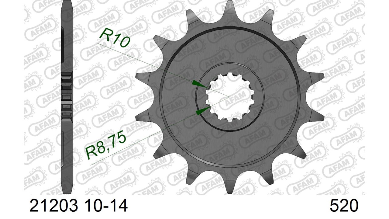 AFAM Stahl Standard Ritzel vorne - 520