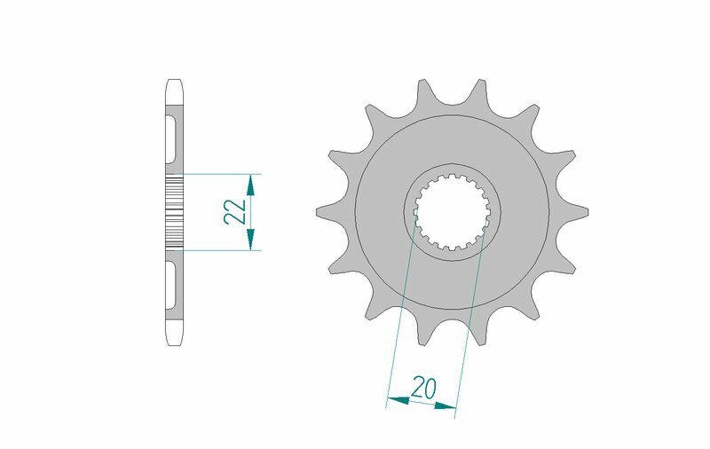 AFAM Stahl Standard Ritzel vorne - 520