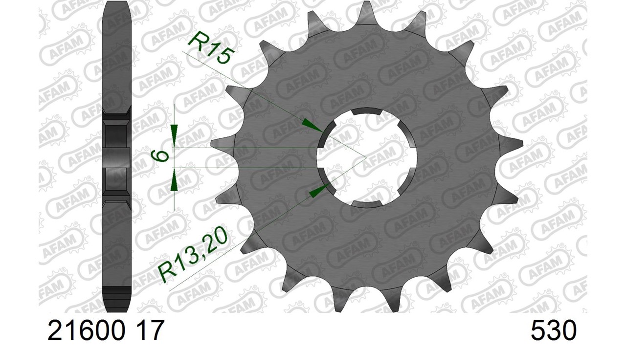 AFAM Stahl Standard Ritzel vorne - 530