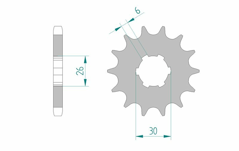 AFAM Stahl Standard Ritzel vorne - 530