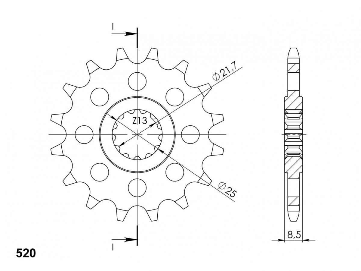 Ritzel Supersprox 520 - 18Z CST-578:18