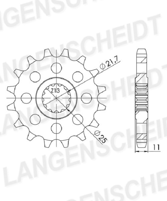 Ritzel Supersprox 530 - 17Z CST-580:17|feinverzahnt 21,6/25,0