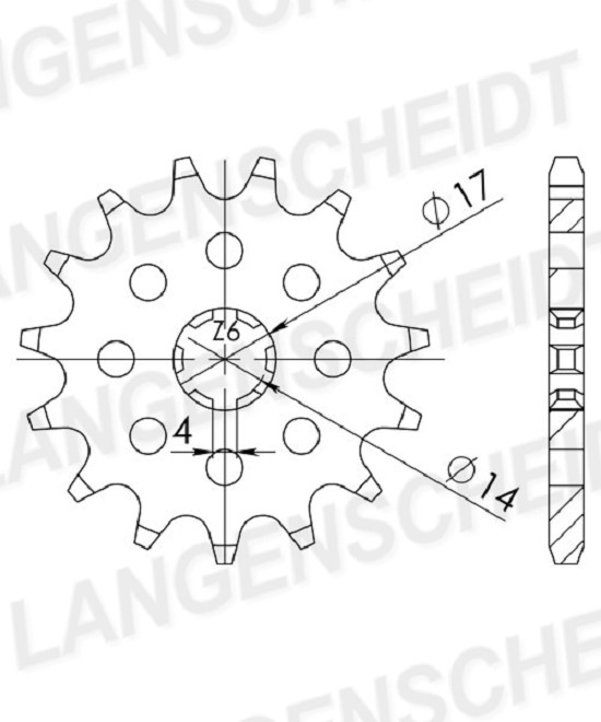 Ritzel Supersprox 420 - 13Z CST-429:13|grobverzahnt 17,0/20,0