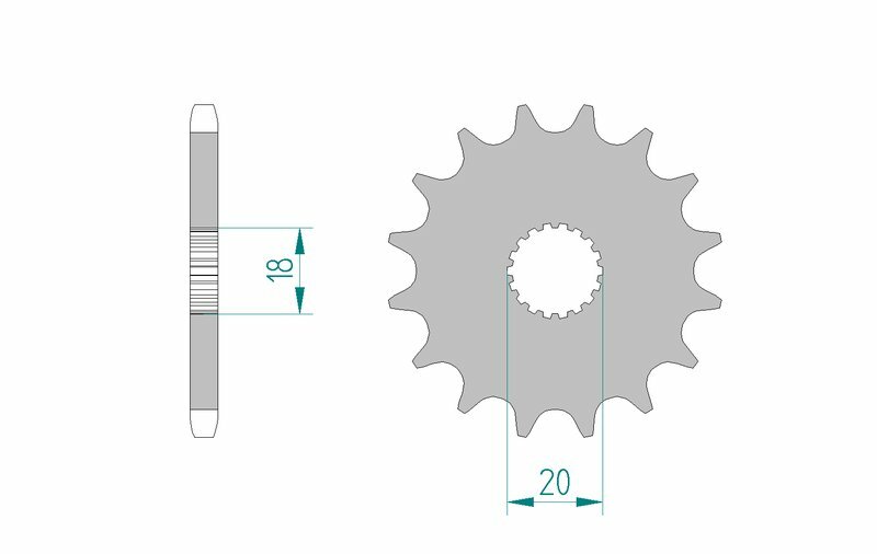 AFAM Stahl Standard Ritzel vorne - 428