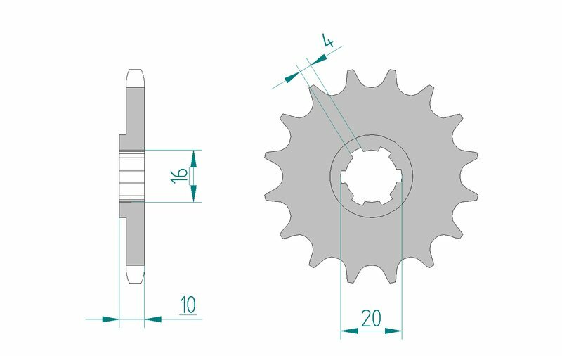 AFAM Stahl Standard Ritzel vorne - 428