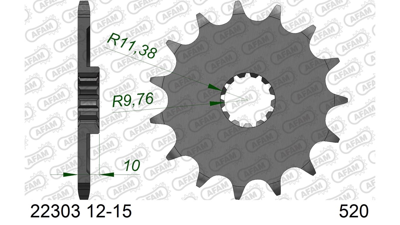 AFAM Stahl Standard Ritzel vorne - 520