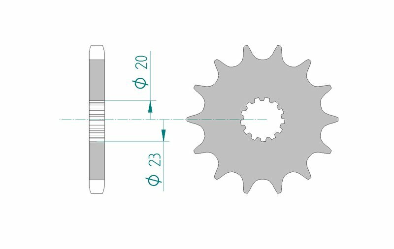 AFAM Stahl Standard Ritzel vorne - 530