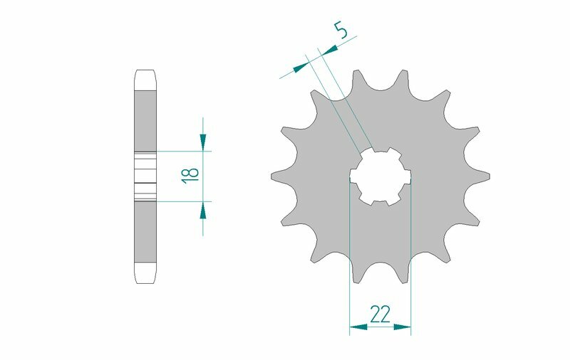 AFAM Stahl Standard Ritzel vorne - 530