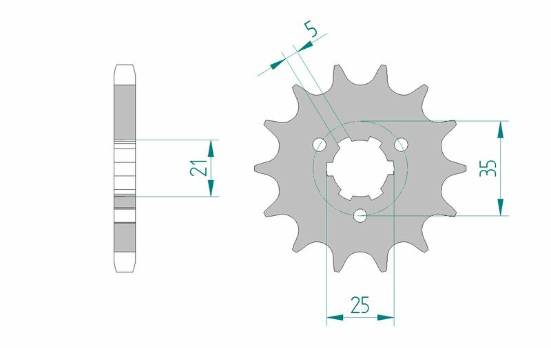 AFAM Stahl Standard Ritzel vorne - 530