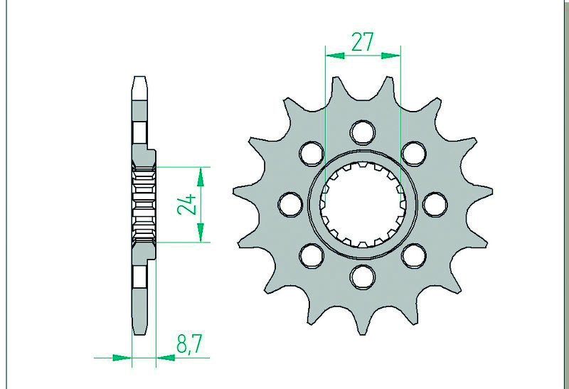 AFAM Stahl Standard Ritzel vorne - 520