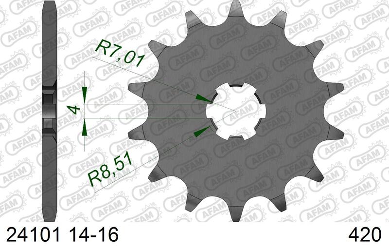 AFAM Stahl Standard Ritzel vorne - 420