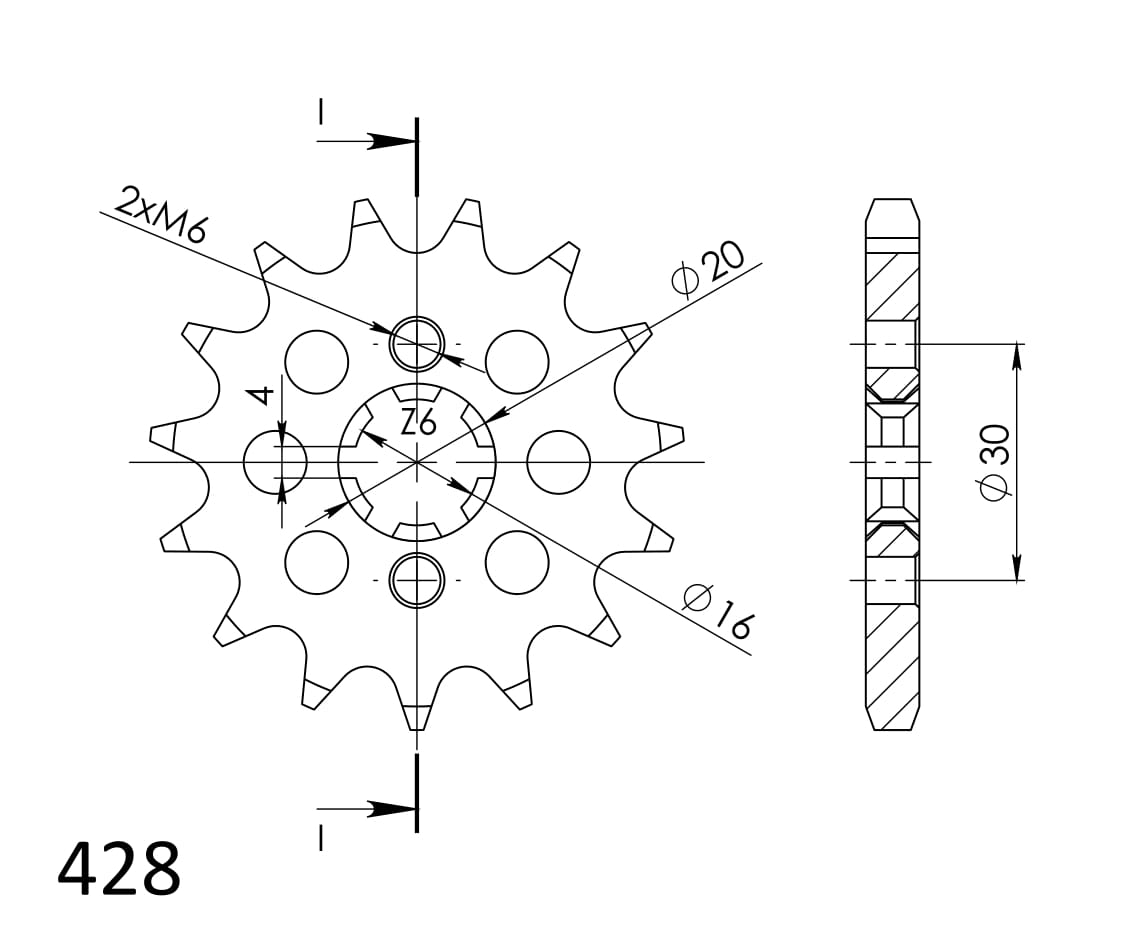 Ritzel Supersprox 428 - 17Z CST-417:17