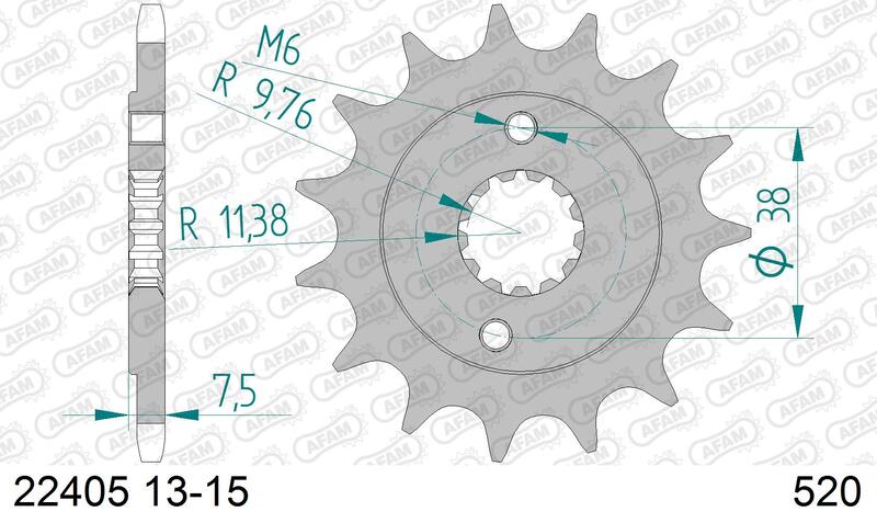 AFAM Stahl Standard Ritzel vorne - 520