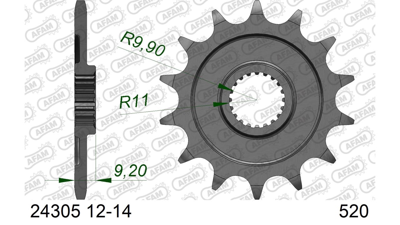 AFAM Stahl Standard Ritzel vorne - 520