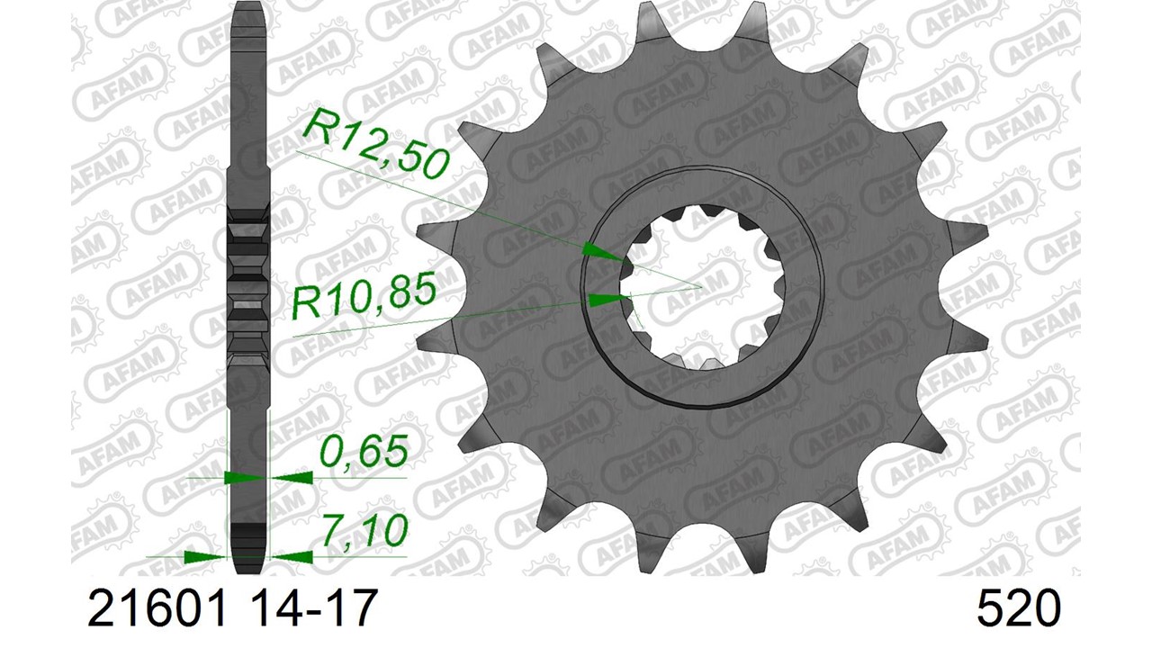 AFAM Stahl Standard Ritzel vorne - 520