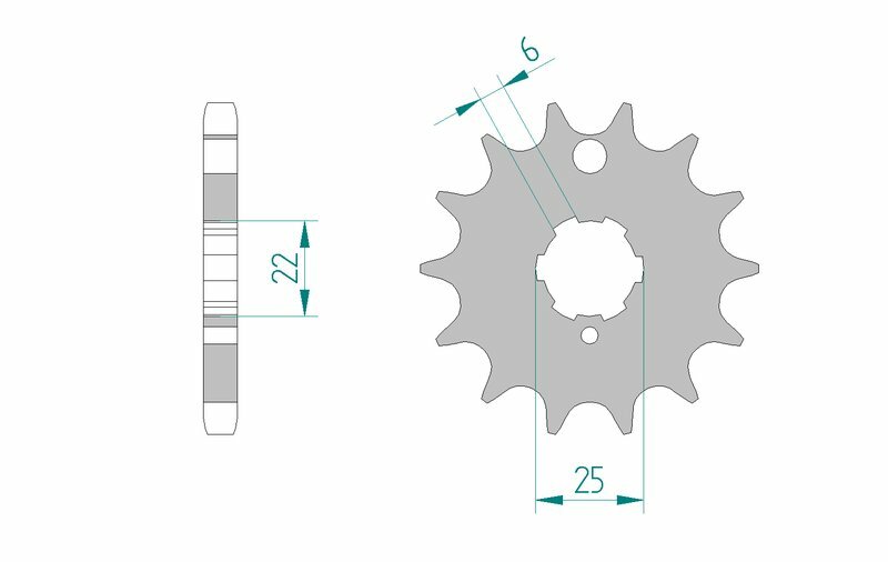 AFAM Stahl Standard Ritzel vorne - 530
