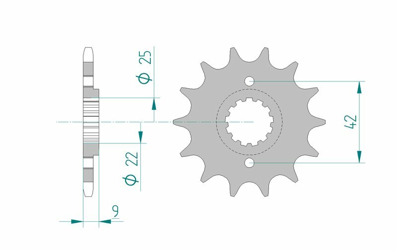 AFAM Stahl Standard Ritzel vorne - 520