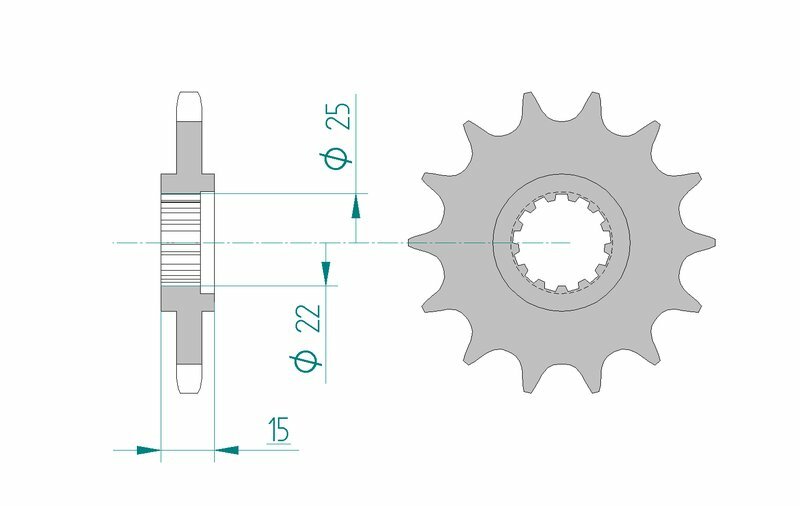 AFAM Stahl Standard Ritzel vorne - 525