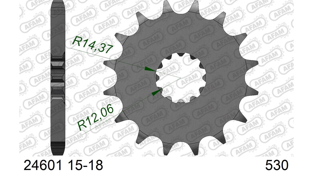 AFAM Stahl Standard Ritzel vorne - 530