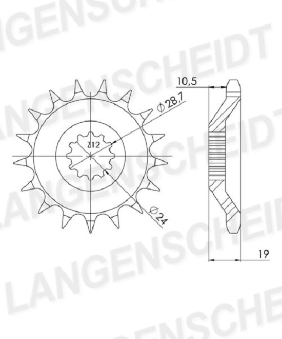 Ritzel Supersprox 530 - 17Z CST-527:17|feinverzahnt 24,0/28,5