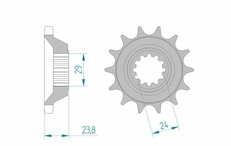 AFAM Stahl Standard Ritzel vorne - 530