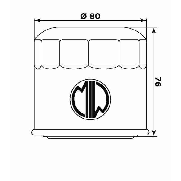 Ölfilter MIW S3007 Filterpatrone 80 mm (OEM-Qualität)