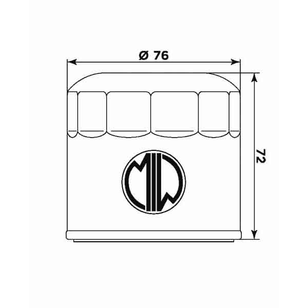 Ölfilter MIW D6001 Filterpatrone 76 mm (OEM-Qualität)