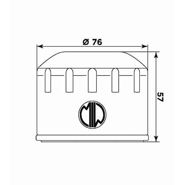 Ölfilter MIW B9003 Filterpatrone 76 mm (OEM-Qualität)