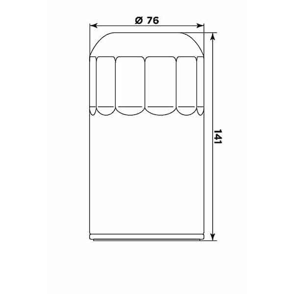 Ölfilter MIW HD17003 Chrom Filterpatrone 76 mm (OEM-Qualität)