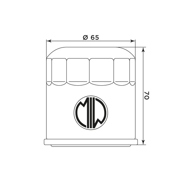 Ölfilter MIW HD17004 Filterpatrone 65 mm (OEM-Qualität)