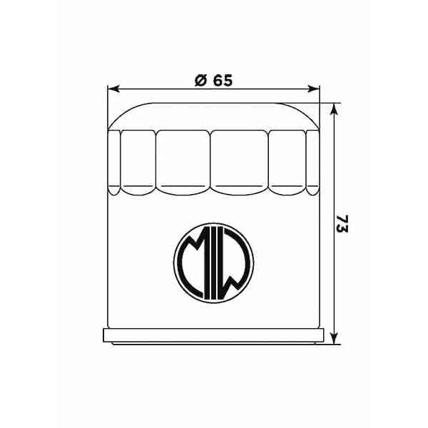 Ölfilter MIW BU10003 Filterpatrone 65 mm (OEM-Qualität)