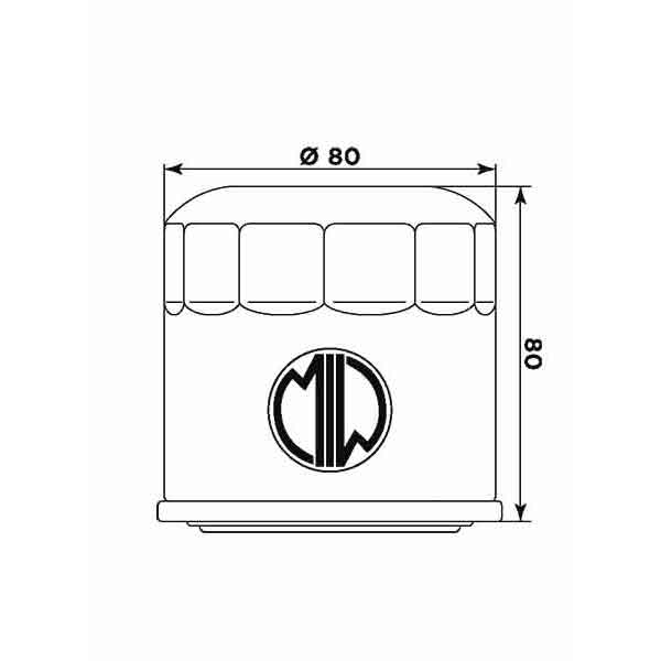 Ölfilter MIW H1007 Filterpatrone 80 mm (OEM-Qualität)