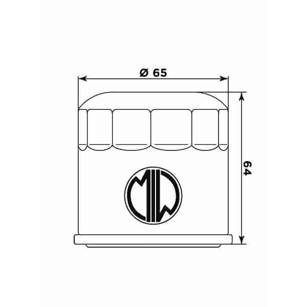 Ölfilter MIW H1015 Filterpatrone 65 mm (OEM-Qualität)
