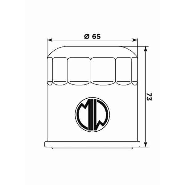 Ölfilter MIW H1013 Filterpatrone 65 mm (OEM-Qualität)