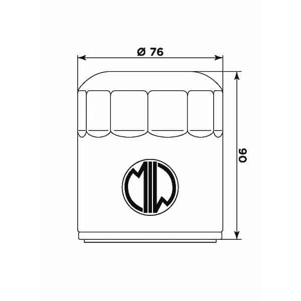 Ölfilter MIW MG20001 Filterpatrone 76 mm (OEM-Qualität)