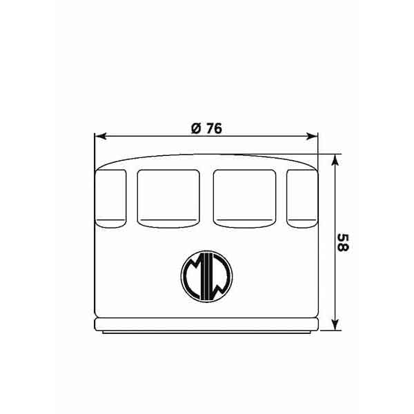 Ölfilter MIW P5006 Filterpatrone 76 mm (OEM-Qualität)
